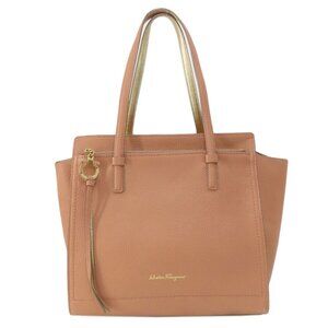 SALVATORE FERRAGAMO Pink Leather Tote Bag